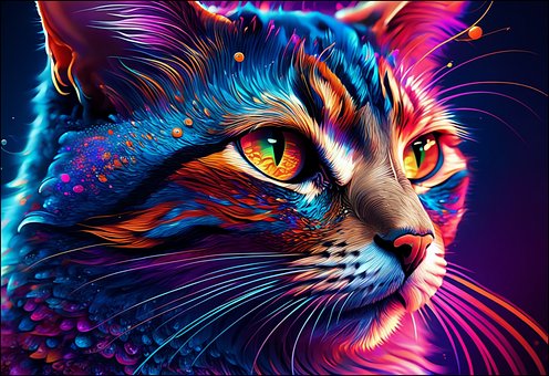 Katze, Schnurrhaare, Mehrfarbig, Auge
