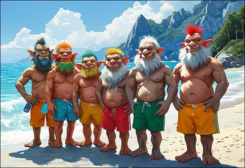 Gnom, Strand, Meer, Sand, Ozean, Küste