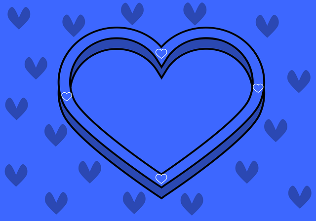 Free heart design copy space illustration