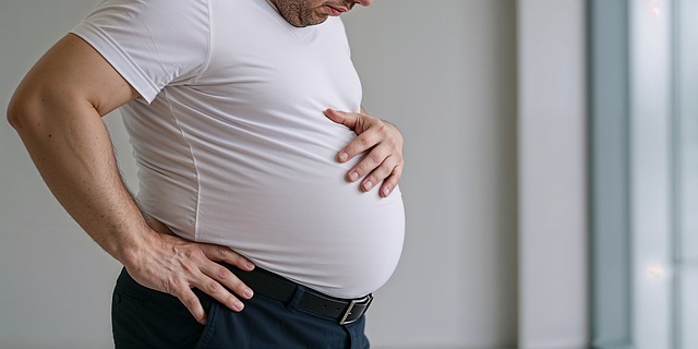 Free overweight belly stomach illustration