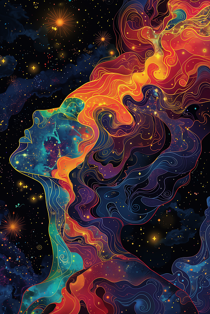Free female face psychology illustration