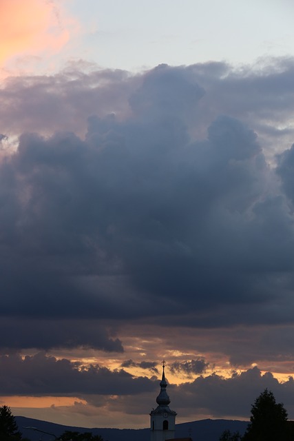 Céu, Nuvens, Crepúsculo, Pôr Do Sol