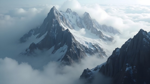 Free mountains nature landscape illustration