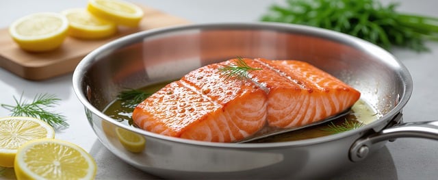 Free salmon fillet pan illustration