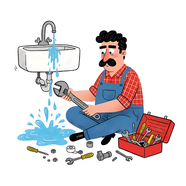 Free plumber illustration plumbing cartoon handyman character illustration