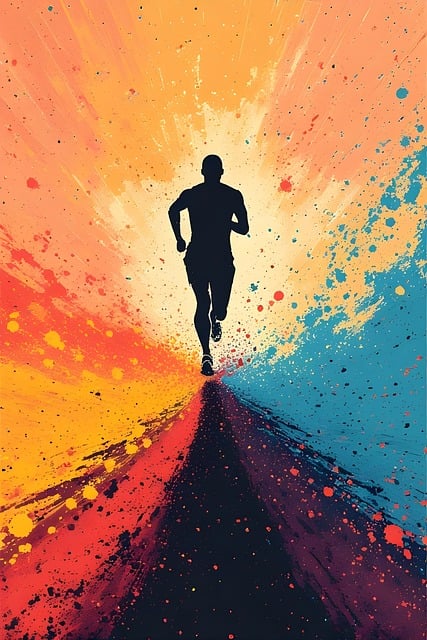 Free runner sports motivation illustration