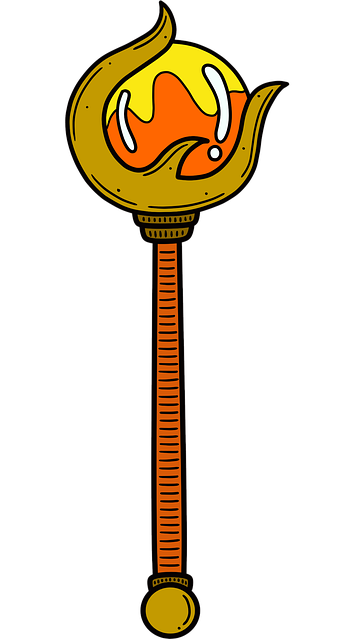 Free halloween magic staff wizard illustration