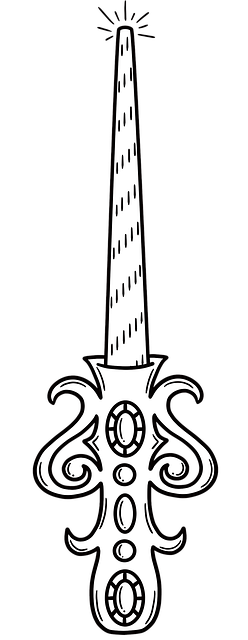 Free halloween magic wand wizard illustration
