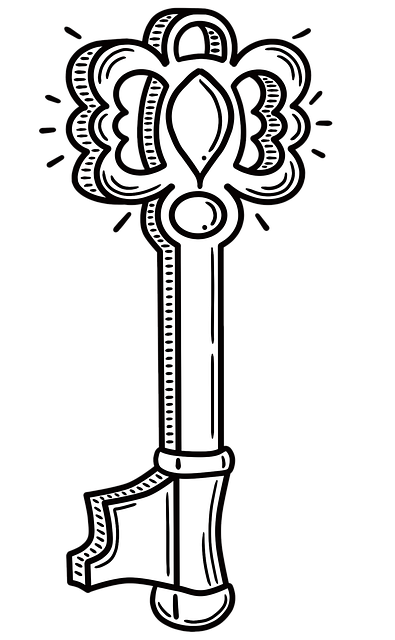 Free halloween magic key fantasy illustration