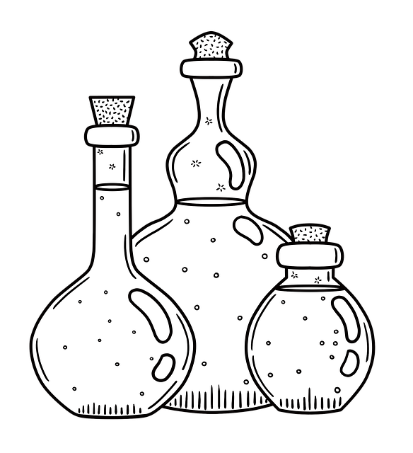 Free halloween potions magic illustration