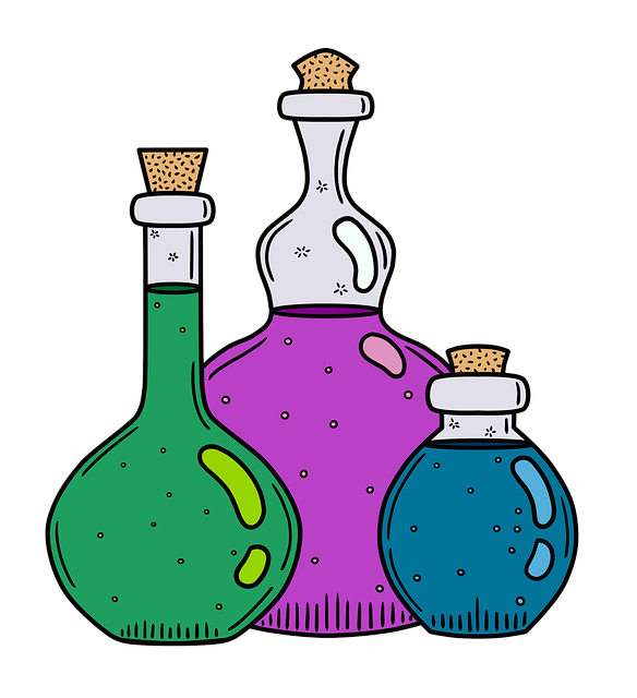 Free halloween potions magic illustration