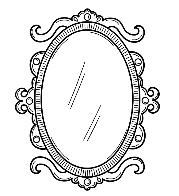Free halloween mirror reflection illustration