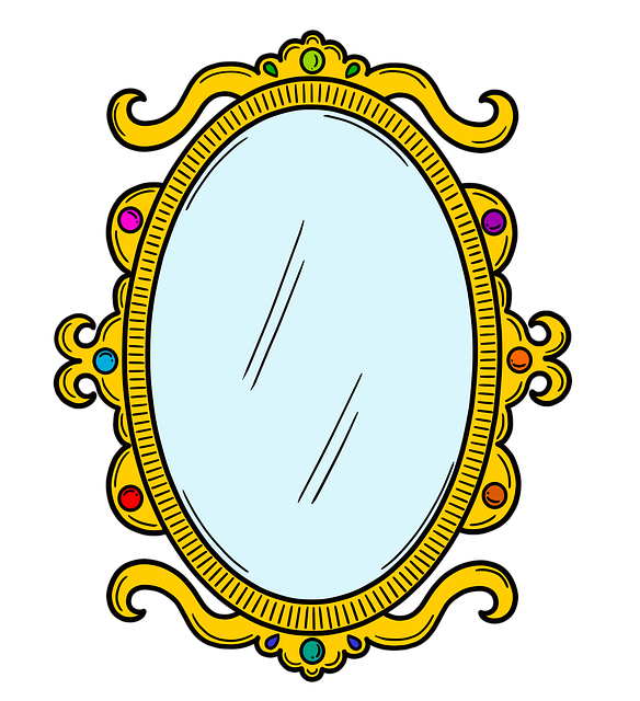 Free halloween mirror reflection illustration