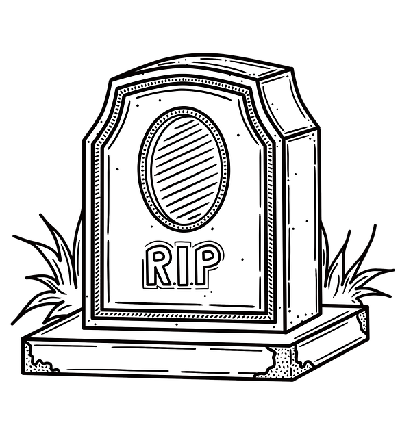 Free halloween gravestone serious illustration