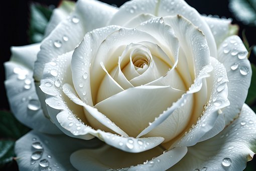 Rosa, Flor, Branco, Natureza, Fechar-Se