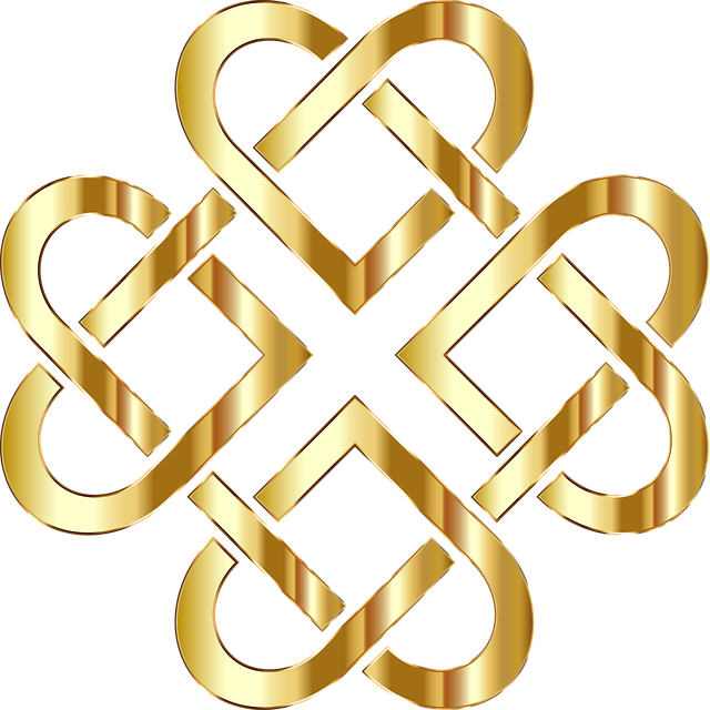 Free knots hearts love vector