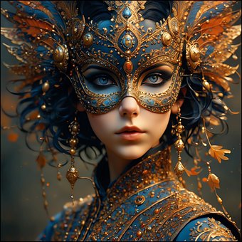 Gesicht, Frau, Porträt, Maske, Auge