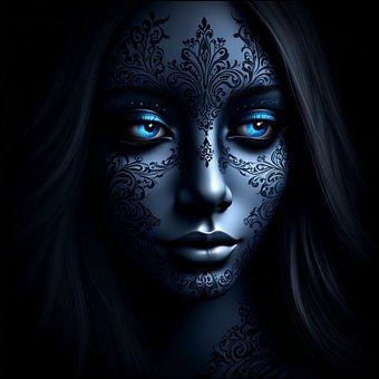 Gesicht, Frau, Porträt, Augen, Blau