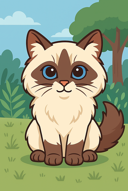 Free kitten ragdoll pet illustration