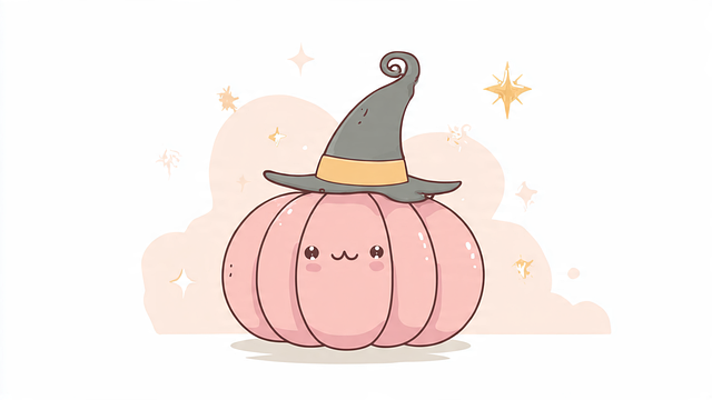 Free pumpkin cute kawaii illustration