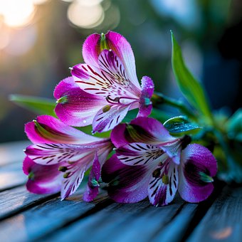 Rose, Tulpe, Sonnenblume, Lilie