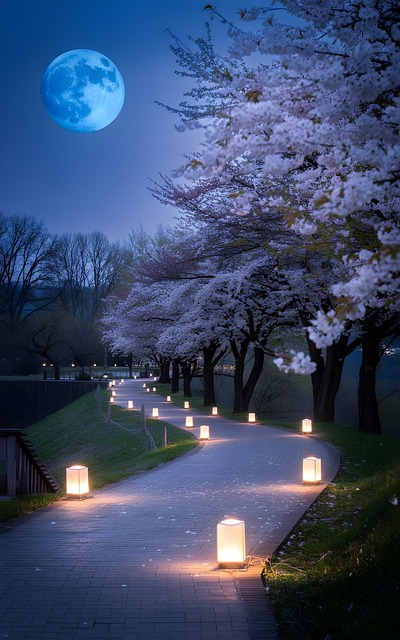 Flores De Cerezo, Escena Nocturna