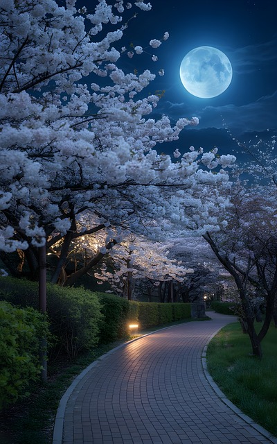 Flores De Cerezo, Escena Nocturna