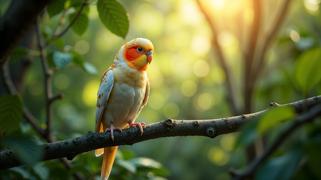 Free budgie orange nature illustration