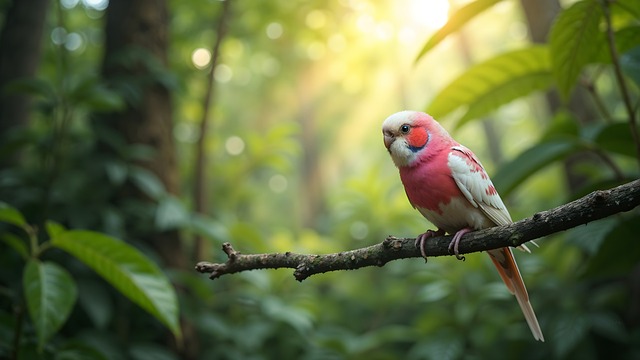 Free budgie pink nature illustration