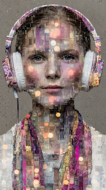 Free digital portrait abstract illustration