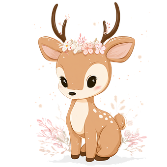 Cervo, Chibi, Bonitinho, Anime, Natureza