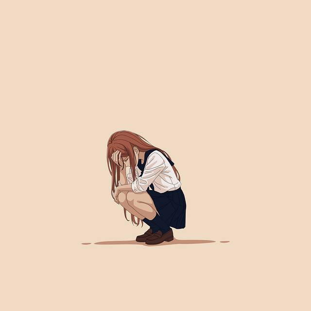 Free anime girl sad vector