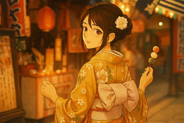 Menina Anime, Furisode, Quimono, Japonês