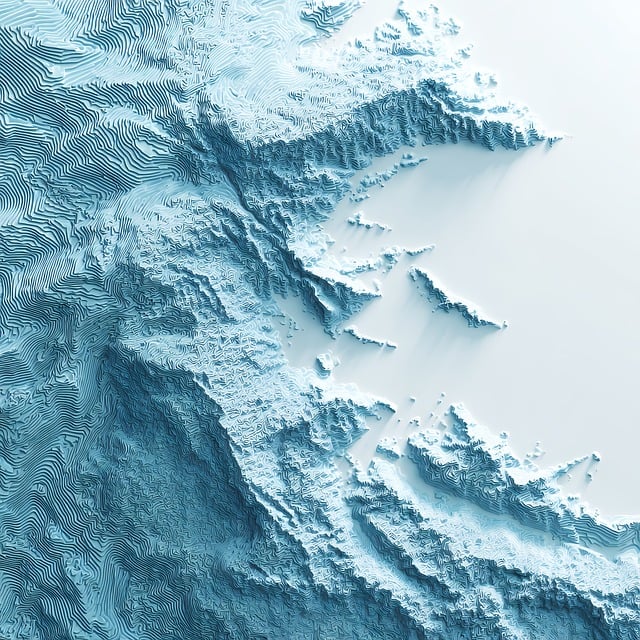 Free aerial topographic mountain illustration