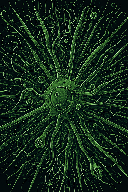 Free neuron neural network abstract biology illustration
