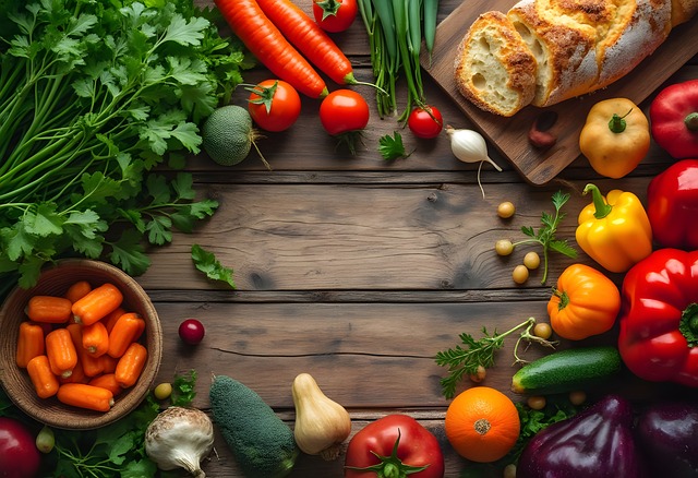 Free ai generated fresh vegetables healthy eating illustration