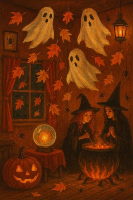 Free autumn halloween october illustration