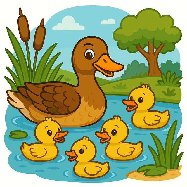 Eend, Eendjes, Vijver, Watervogels