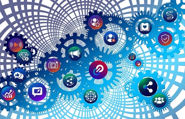 Free social media technology networking illustration