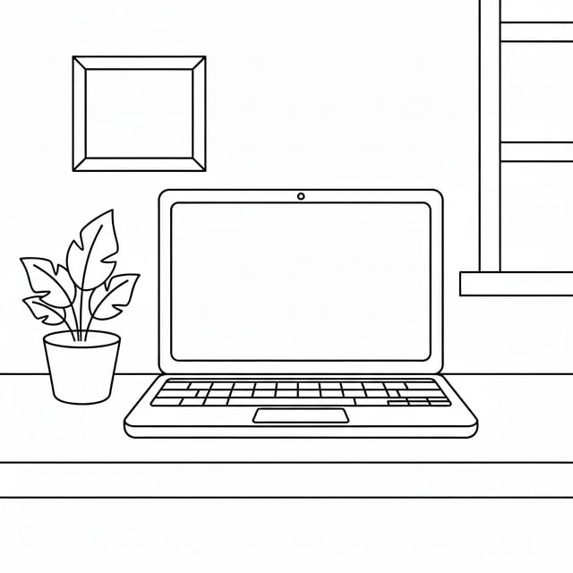 Free laptop computer technology illustration