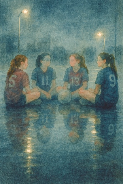Aquarell, Malen, Natur, Frau, Freunde