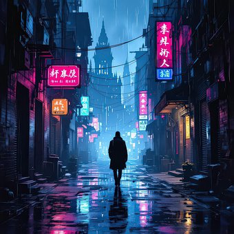 Cyberpunk-Gyde, Neonregn