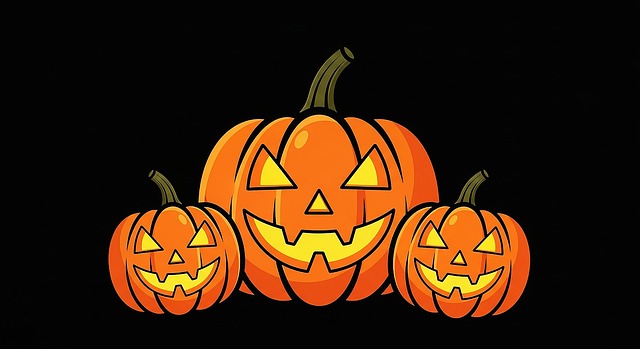 Free halloween spooky pumpkin illustration