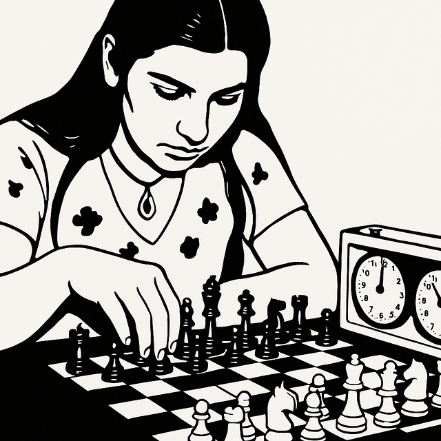 Free chess chess player woman illustration