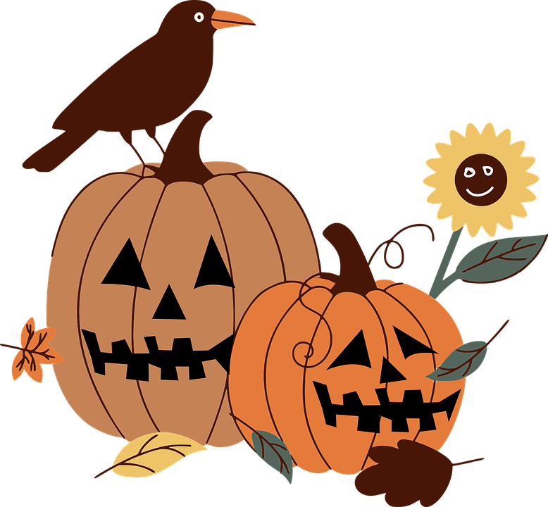 Download Fall, Pumpkin, Crow. Royalty-Free Vector Graphic - Pixabay