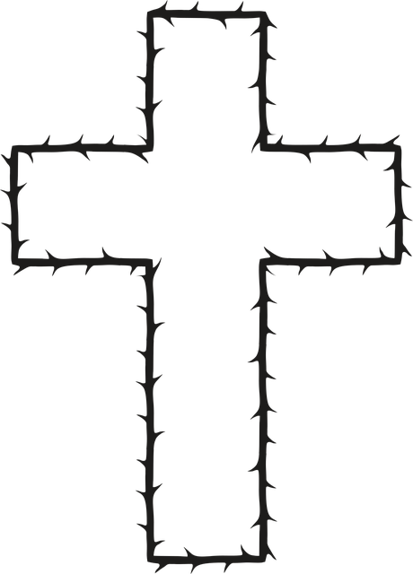 Free cross jesus christ thorns vector