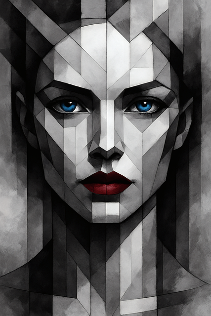Free Geometric Portrait Cubism illustration and picture