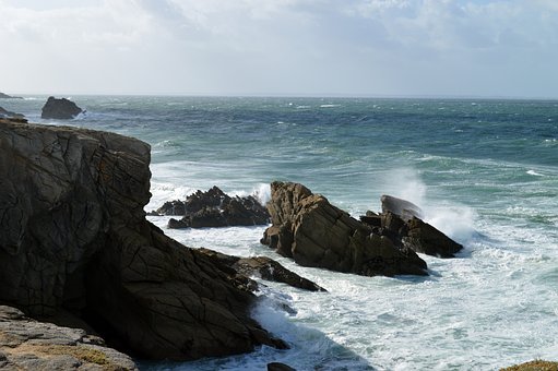 Ocean, Natur, Hav, Blå, Bretagne