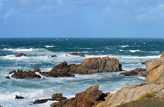 Ocean, Natur, Hav, Bretagne