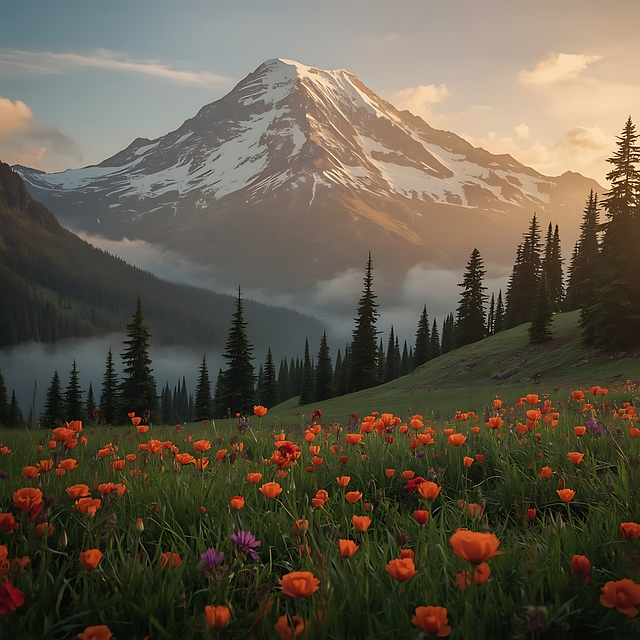 Free Meadow Landscape illustration and picture